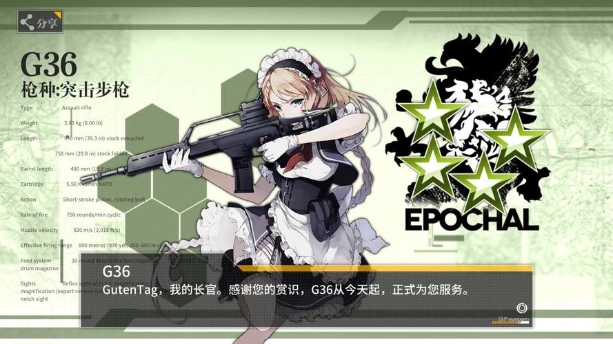 少女前线g36装备怎么搭配 少女前线g36装备怎么搭配