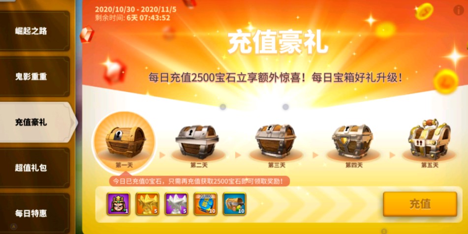 万国觉醒每日充值活动多久一次