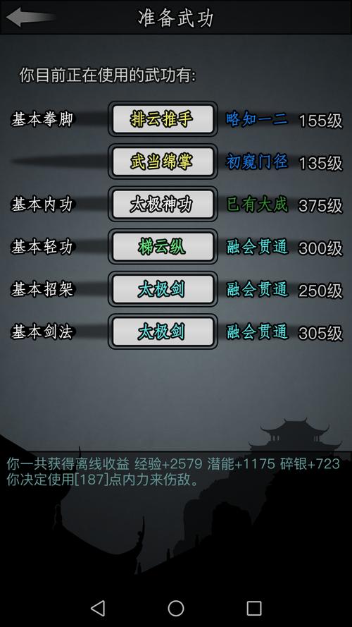放置江湖武当用什么武器
