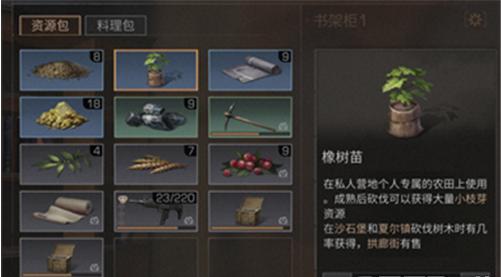 明日之后橡树苗多久成熟一次 橡树苗成长机制介绍