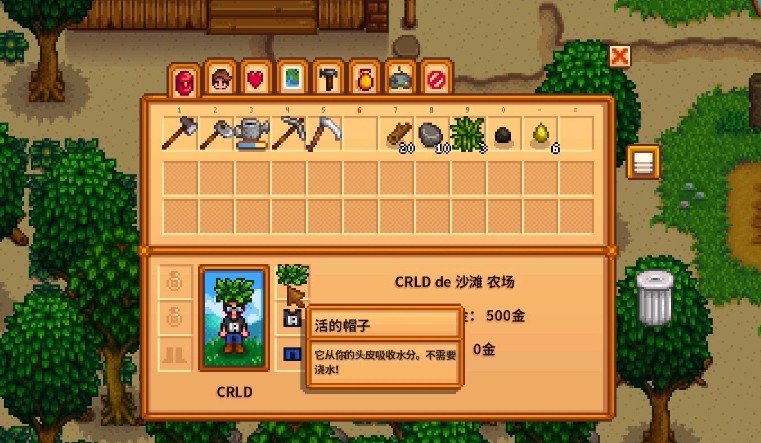 星露谷物语物品栏有哪些功能