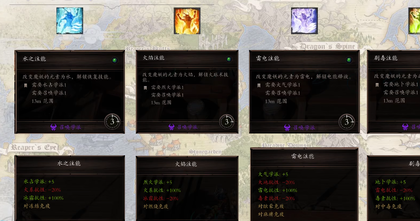 神界原罪2召唤学派有哪些合成技能 神界原罪2召唤学派有哪些合成技能