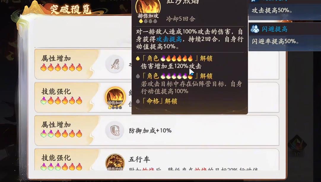 西游笔绘西行红孩儿突破效果有哪些