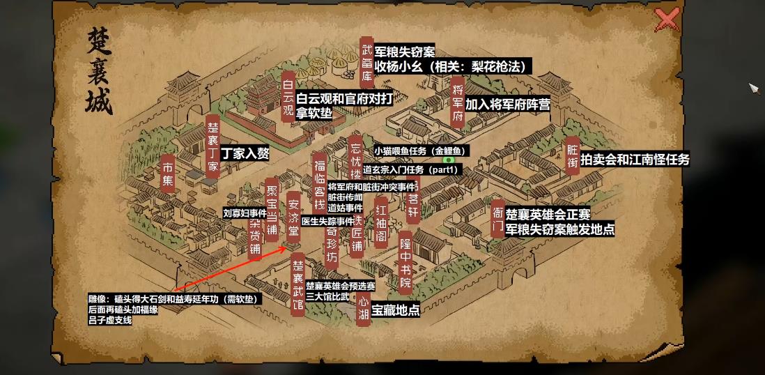 大侠立志传楚襄城道具怎么获取
