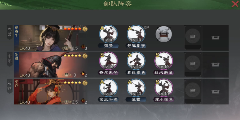 率土之滨张春华队伍如何构建