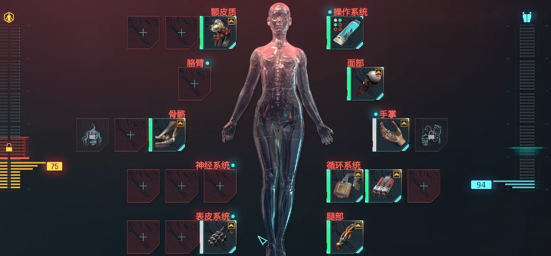 赛博朋克2077黑客流前期义体要怎么搭配