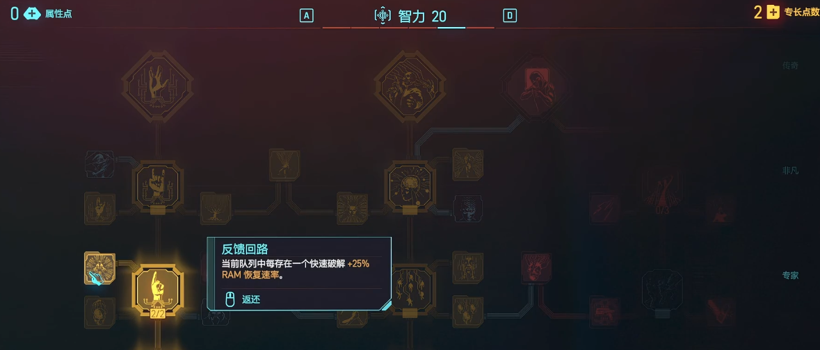 赛博朋克2077黑客流成熟期怎么加点
